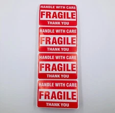 50pc Fragile Handle With Care 2x3" Stickers Packaging Box Safety Mailing Labels