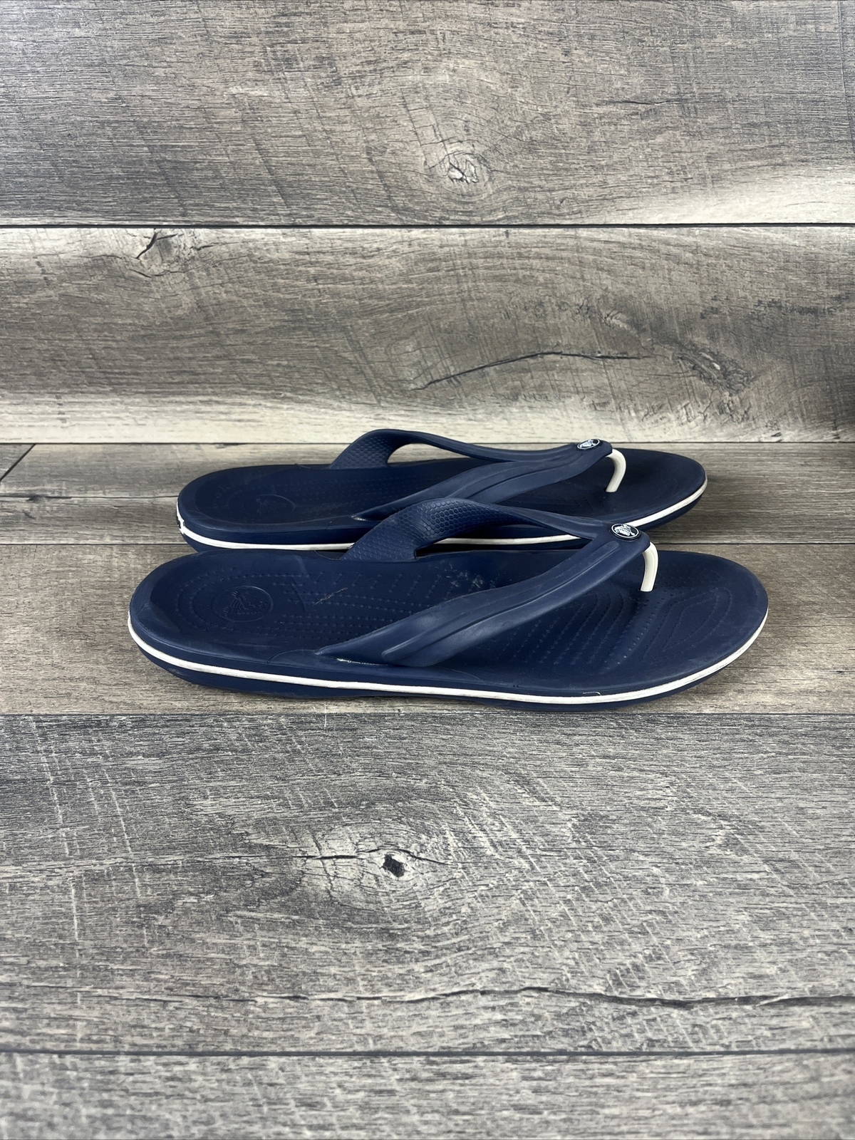 Crocs Athens Thong Rubber Flip Flop Sandals Blue Men'… Gem