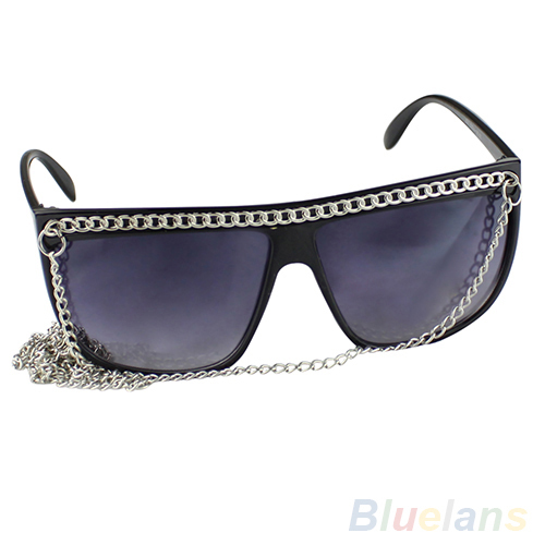 WOMENS NEW EYE PROTECTION CHAIN SUNGLASSES EYEGLASSES FULL FRAME GLASSES EYEWEAR - Imagen 3 de 3