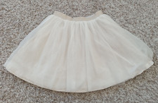 VGUC Girls Size 8 / 130 Hanna Andersson Ivory/Cream Tulle Skirt