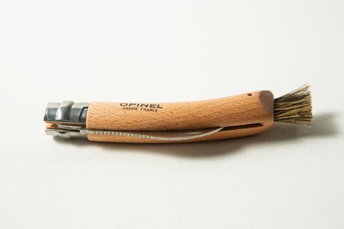 Opinel No 8 Folding Mushroom Knife - Beech Handle - Stainless Steel - Picture 3 of 5