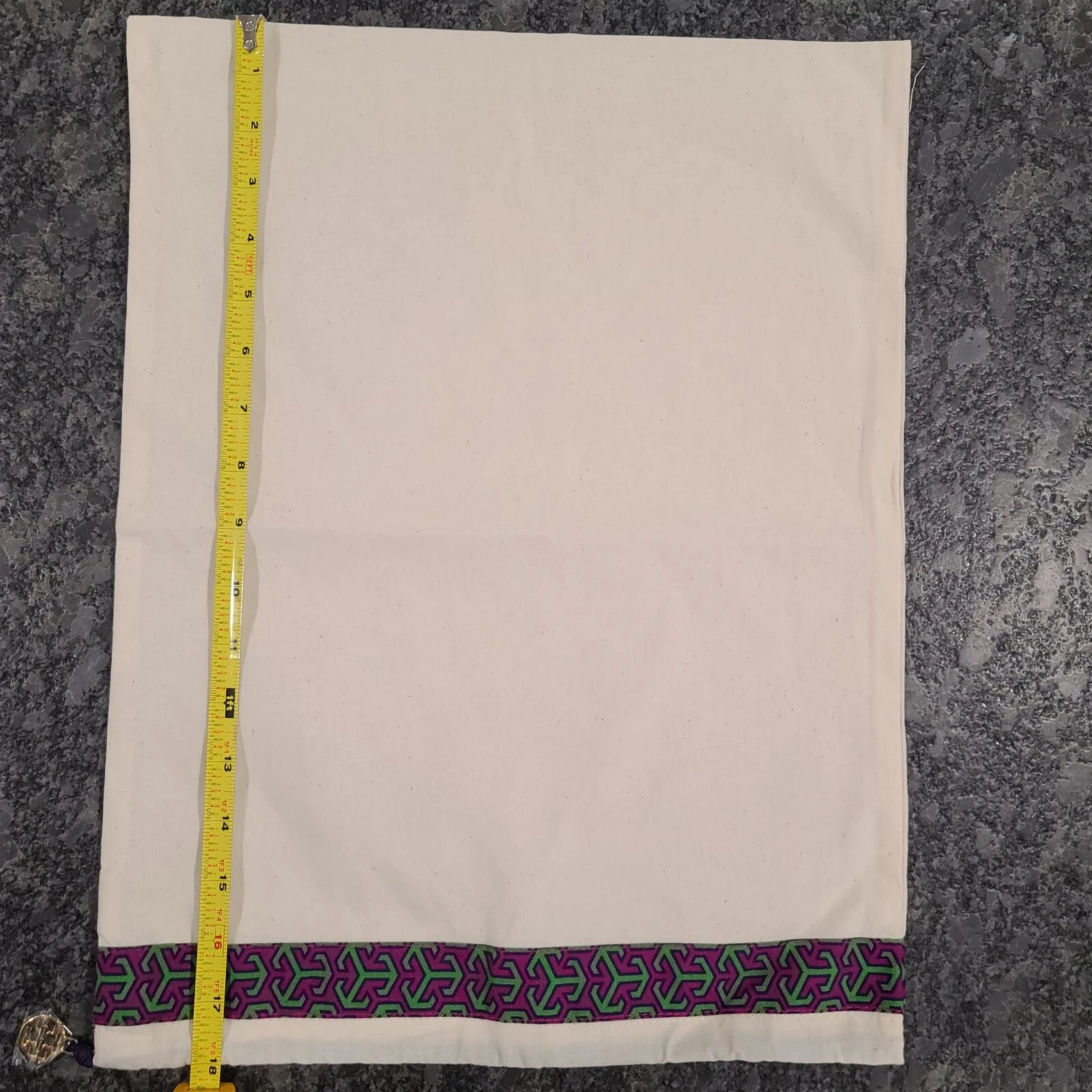 NUOVO Tory Burch Panno Polvere Sacchetto Coulisse Logo Charm 18" x 14" Borsa da Viaggio