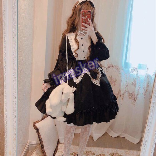 Vestito Lolita ragazza popolare Kawaii adolescenti studentessa adolescente LOL vestiti cosplay donna - Foto 23 di 30
