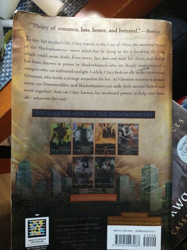 Cassandra Clare "City of Glass" Mortal Instruments Series (Trade Paperback) - Picture 2 of 4