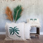 Classic luxury linen cushion covers eco-friendly biodegradable fringed