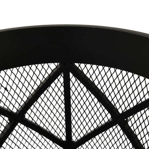 Rustic Fire Pit with Poker Φ16.5"21.3" Steell vidaXL - Picture 6 of 10