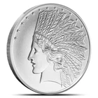 Silvertowne Indian Silver Round - 1 OZT 999