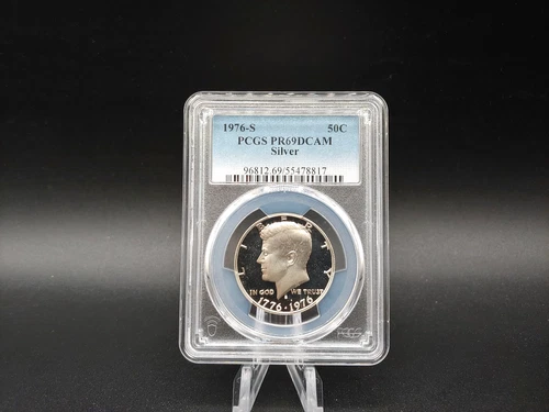 1976-S Kennedy Silver Half Dollar PCGS PR69 DCAM - FREE Shipping!