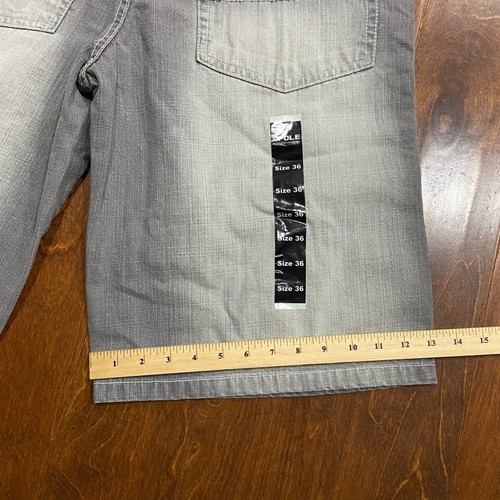 Southpole Vintage Baggy Relaxed NWT Grey Washed Denim Jorts Shorts Mens 36 - Picture 9 of 9