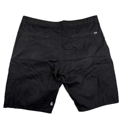 Volcom Corpo Class Chino Monty Shorts Black Pocket Skater Y2K 10” Inseam Size 38 - Picture 3 of 11