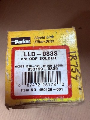 New Parker LLD-083S Liquid Line Filter Drier 3/8 ODF Solder B70-120 1R759, L1089