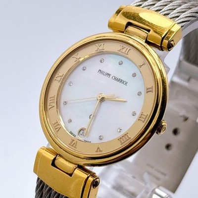 Philippe Charriol Celtic Shell Diamond Round Watch Model 64931357 31mm