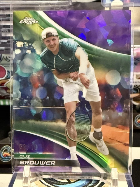 2025 Topps Chrome Tennis Gijs Brouwer Sapphire /10 Purple #191 TZ