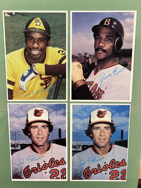 1980 Topps Superstar 5x7 Photos   Winfield   Rice   Palmer   Lot of 4 Cards  HOF