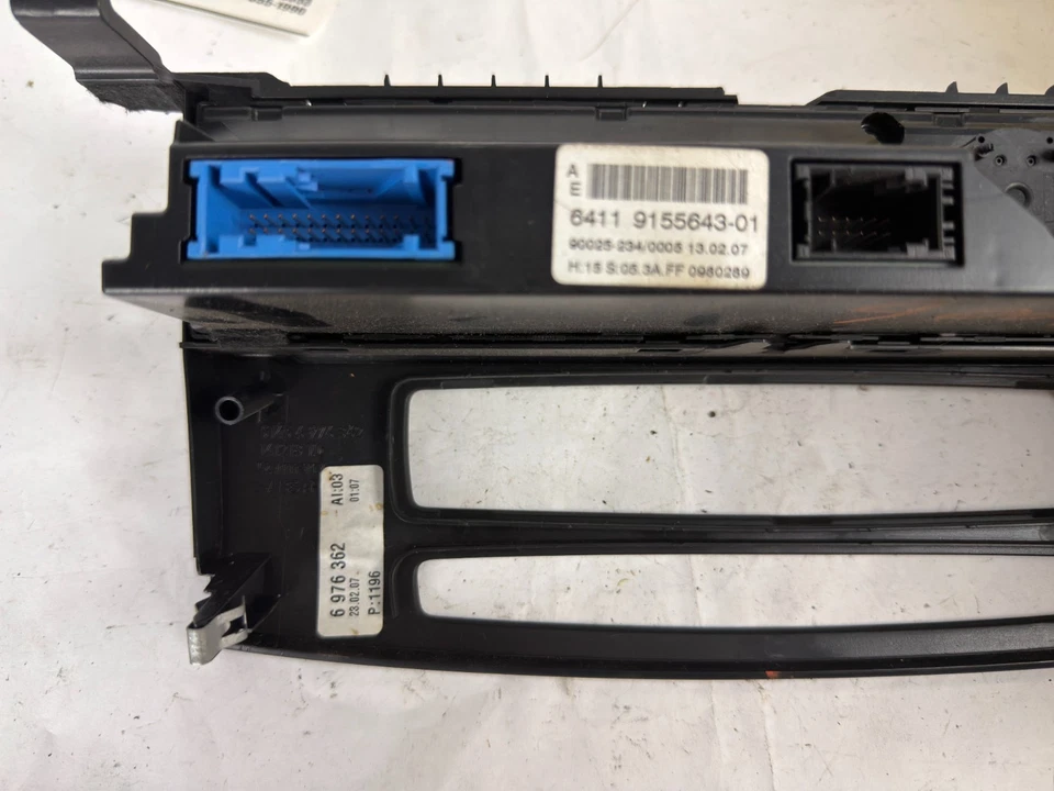 BMW 535i 2008-2010 aire acondicionado calefacción climatización panel interruptor 64119155643 OEM Foto 4 de 4