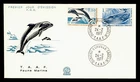 DR WHO 1977 FRENCH ANTARCTIC FSAT FDC MARINE LIFE WHALE/DOLFIN COMBO M76722