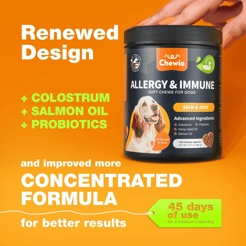 Dog Allergy Relief Chews Anti Itch Dog Allergy Chews with Salmon Oil 12.7 oz - Picture 2 of 9