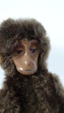 VINTAGE EARLY 1930's SCHUCO MINI METAL FACE MONKEY CHIMP 9CM 3 INCHES