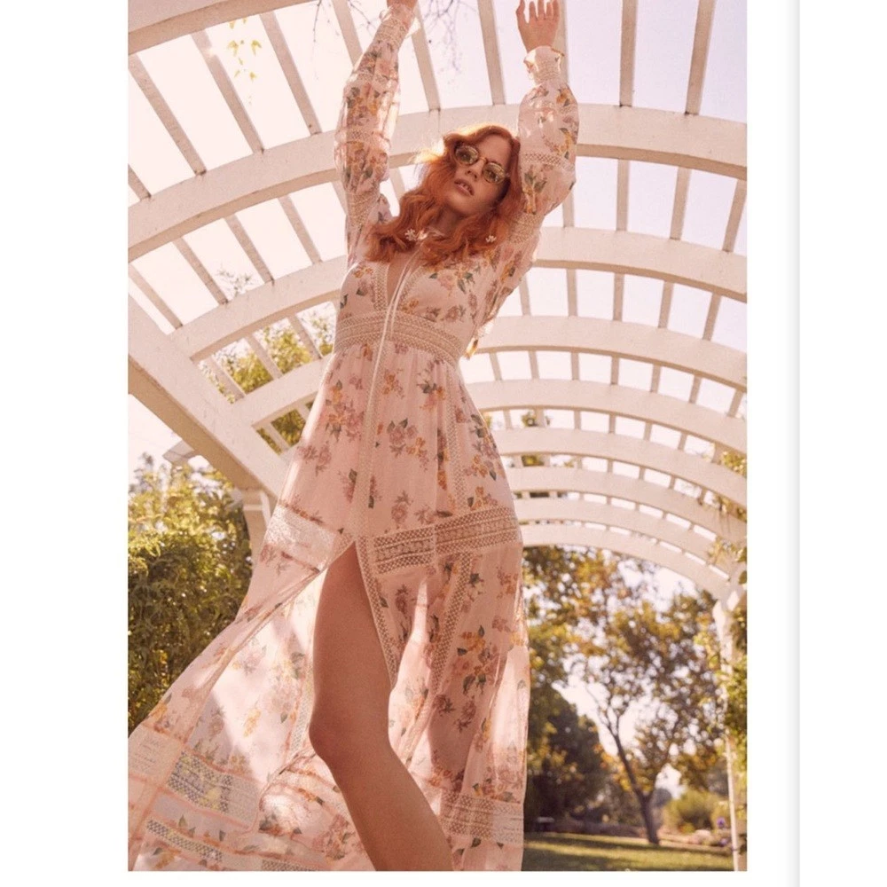 for love and lemons cuba embroidered dress For Love & Lemons Jolene Embroidered Midi Dress White – blueandcream main image 1