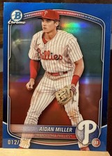2025 Bowman Chrome AIDAN MILLER #BCP-55 TRUE BLUE /150
