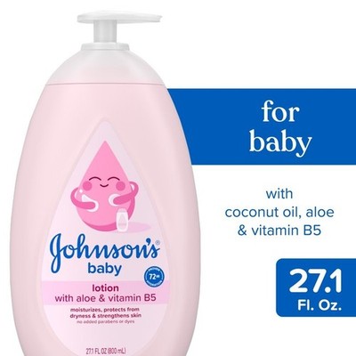 Johnson'S Moisturizing Mild Pink Baby Lotion with Coconut Oil 27.1 Fl. Oz