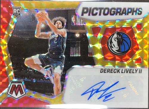 2023-24 Dereck Lively II Panini Mosaic Pictographs Rookie Auto /10