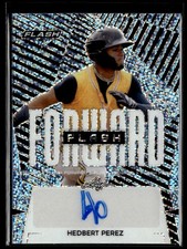2021 Leaf Flash Baseball Forward Flash Auto Blue #FF-HP1 Hedbert Perez /50