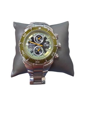 Ellesse 44mm 200m Pro Diver Watch w/ Green Bezel! *Rare*! (AZP031381)