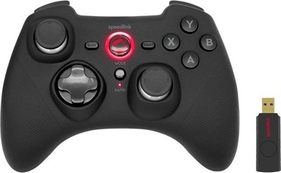 Speedlink RAIT Gamepad Wireless   kabelloser Controller mit Vibrationsfunktion