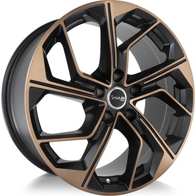 Alufelgen AVUS AC-522 18'' 8J 5x112 ET 40 66.6 BLACK COPPER POLISHED