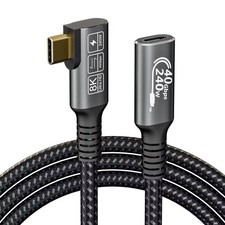 USB C 4 Extension Cable, with Thunderbolt 4 Cable, 240 W Charging, 40 Gbps Da...