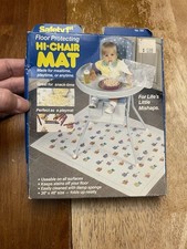 Vintage 1990 Safety 1st Floor Protecting Hi Chair Mat 36  X 48  New Baby Blocks