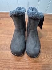 Ladies Cotton Traders Grey Flexi Zip Boots UK 3 Brand New