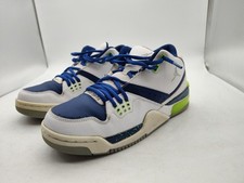 Nike-Air Jordan Flight 23-317821-118-White/Blue/Green-Shoes-Youth Size 7Y-NICE