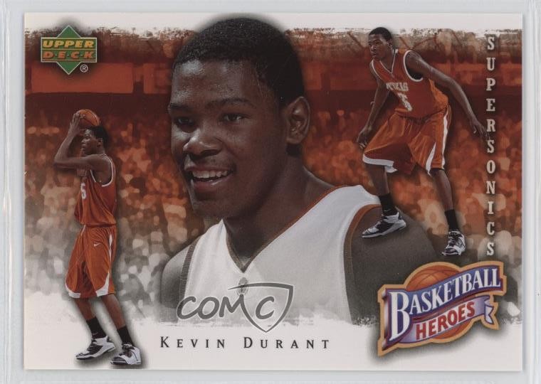 2007-08 Upper Deck Basketball Heroes Kevin Durant #KD-4 Rookie RC 7rf