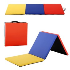 Gymnastics Tumbling Mat 3 Folding Exercise Mat with Handle 6x2x2