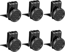 Black Metal Suspender Buttons for Men - No Sew Suspender Clips for Men's Jean