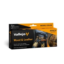 Vallejo - Model Color Effects Wood  Leather Set  Modeling Acrylic Paints  ...