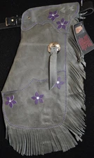 Custom Made Leather Kid's Chinks/Purple Kid's Chaps/Made in USA