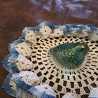 Fenton Miniature Green iridescent hen