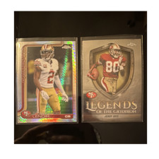 2025 Topps Chrome NFL 49ers Deommodore Lenoir Refractor & Jerry Rice LOG Lot