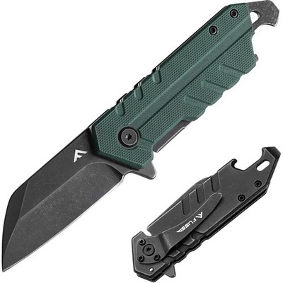 Pocket Knife Folding Knife, Worn Style, One-Handed Knife with G10 Handle, Hun...