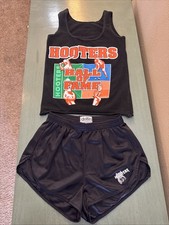 Hooters Hall Of Fame Uniform Set Black Small Shorts And Tank Halloween Costume