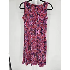 Just Love Women's Multicolor Floral Printed Sleeveless Scoop Neck Dress Size L