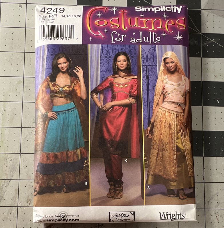 Simplicity 4249 Women’s Costume Sewing Pattern Sz 14-20