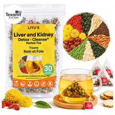 Dandelion Wolfberry Tea Liver Kidney Detox Tea with Ginseng 8 Premium Herbal O