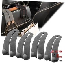 Purse Hook for Car Headrest, Suede Car Seat Back Storage Hook, Gray-4PC
