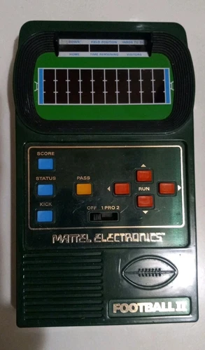 Vintage 1978 Mattel Electronics Football 2 Handheld Game Green Tested