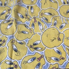 Looney Tunes Tweety Bird Satin Trim Blanket 58x44 Made In USA Throw