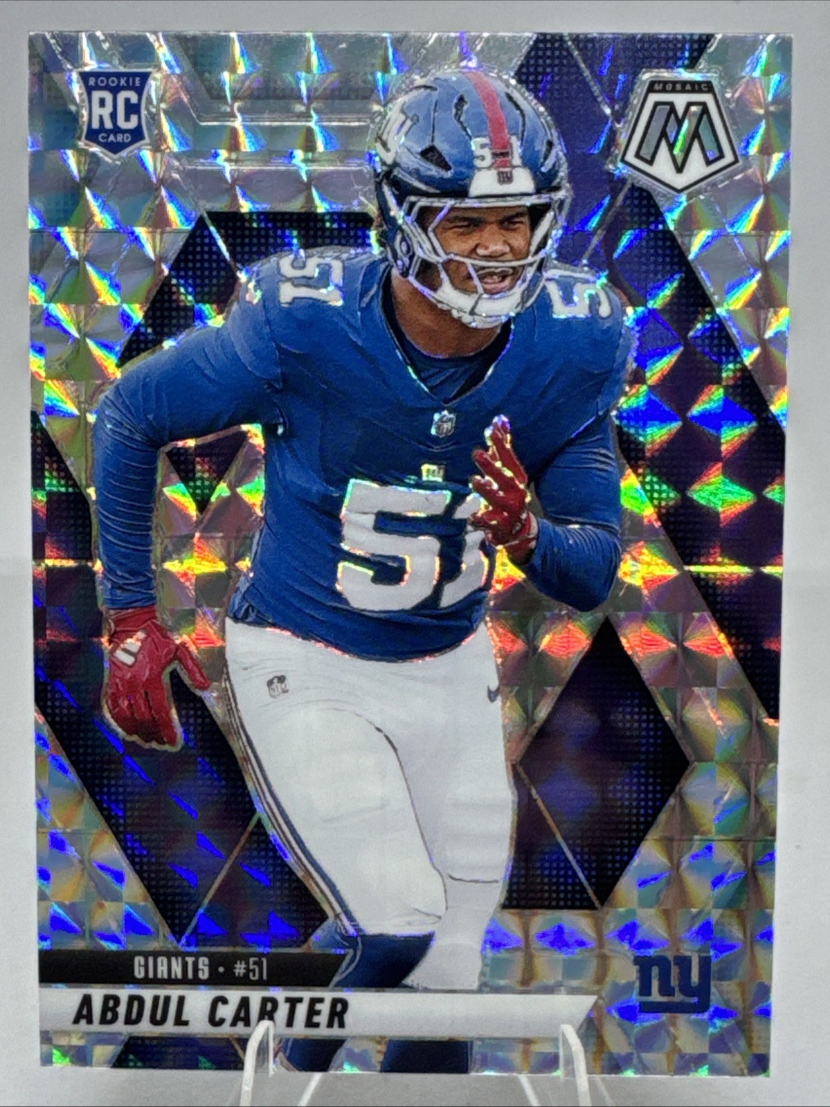 2025 Mosaic Football Abdul Carter Silver Mosaic #317